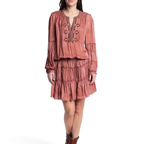Frye Dresses & Skirts - NWT Frye Odetta Embroidered Split Balloon DRESS M!